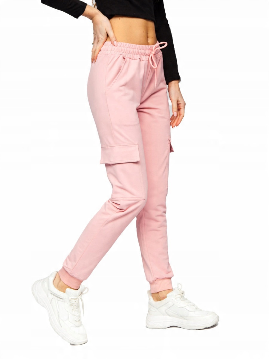 

Spodnie Dresowe Bojówki Różowe HW2516C Denley_m/l