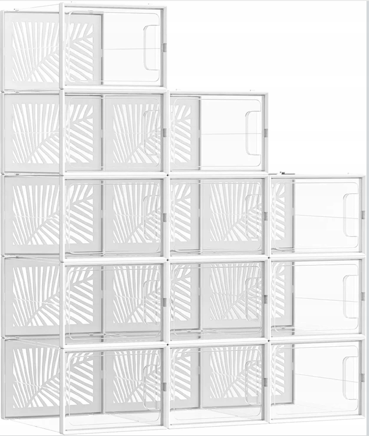 Krabice na boty Sada 12 krabic na ukládání bot 35x25,5x19 bílá