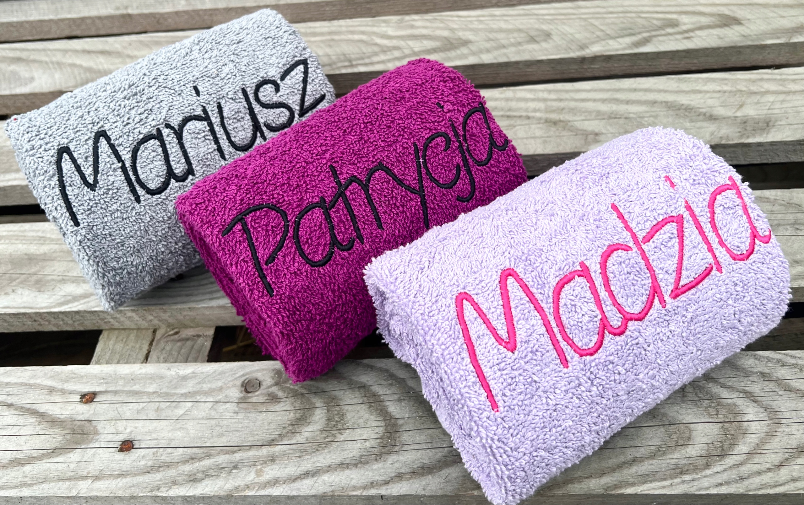 Prezent na Dzień Babci GRUBY Ręcznik z Haftem Haft Marka FM