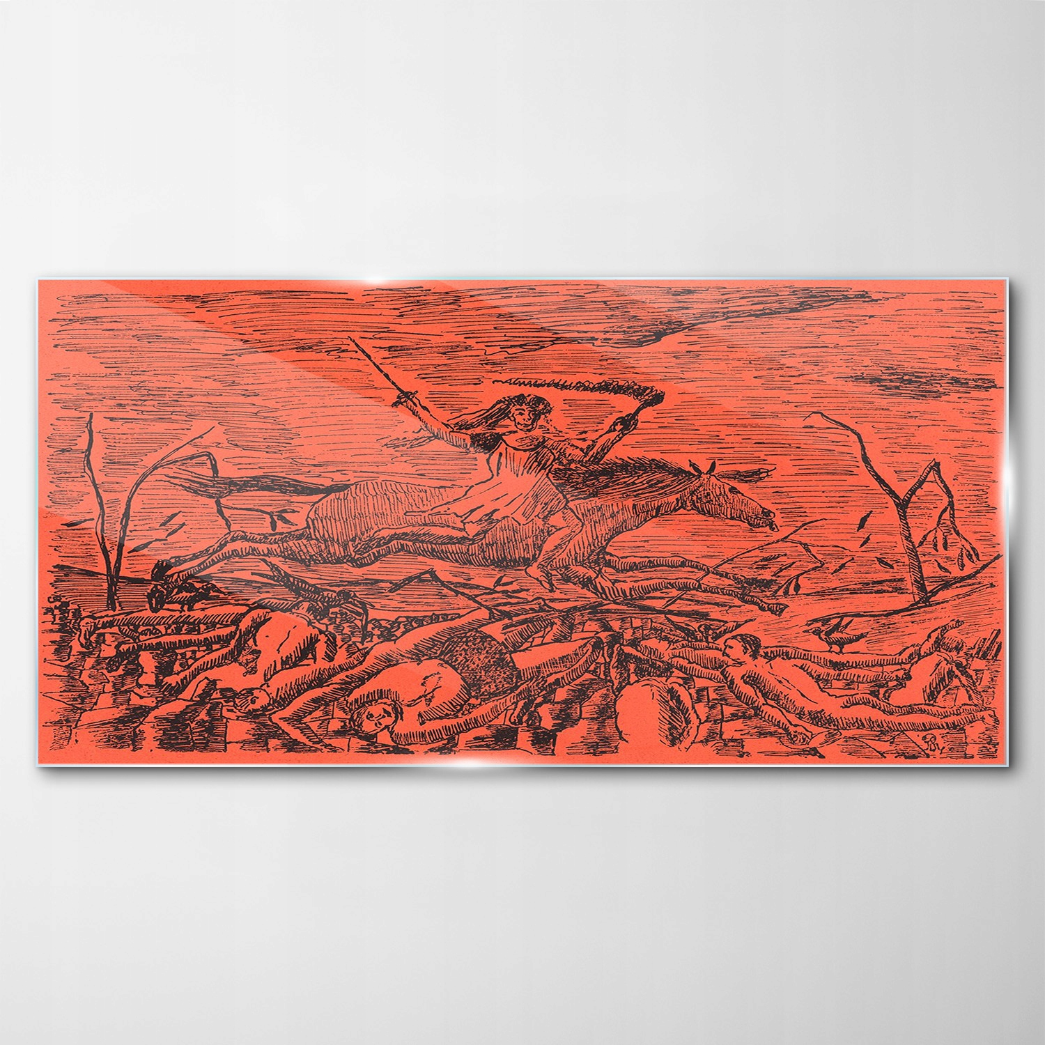 

Obraz szklany z nadrukiem Pole bitwy 100x50 cm