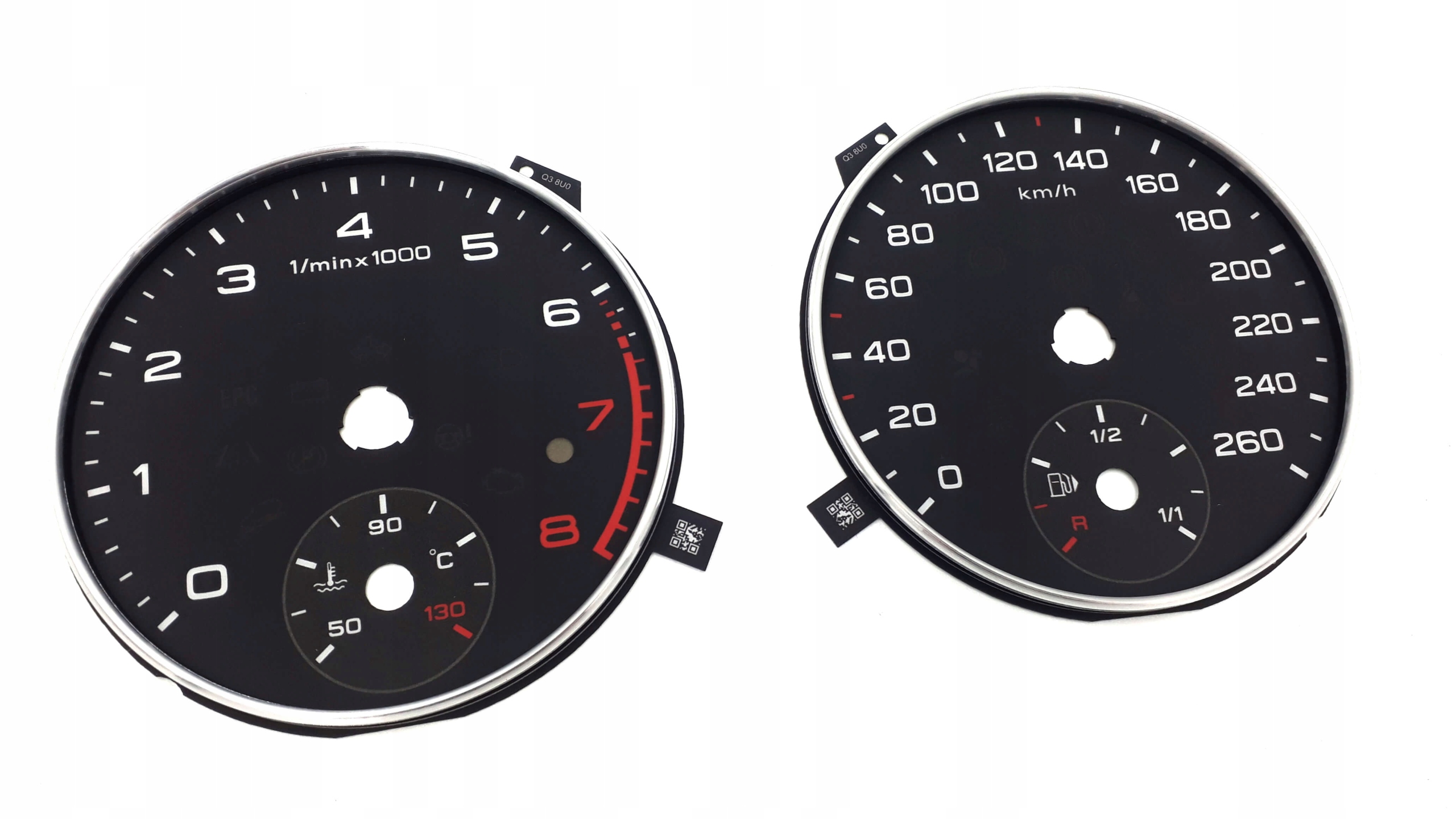 Audi Q3 - zamiennik tarcz licznika z MPH na km/h