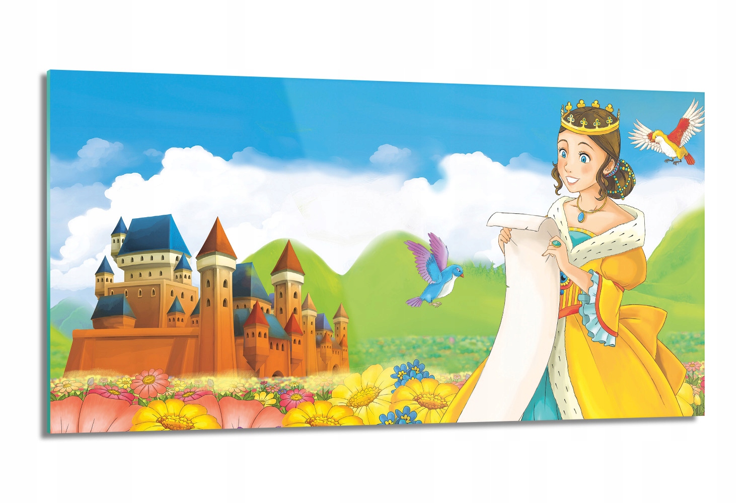 panel do kuchyne Kráľovná kvetinový zámok 100x50 s fotografiou