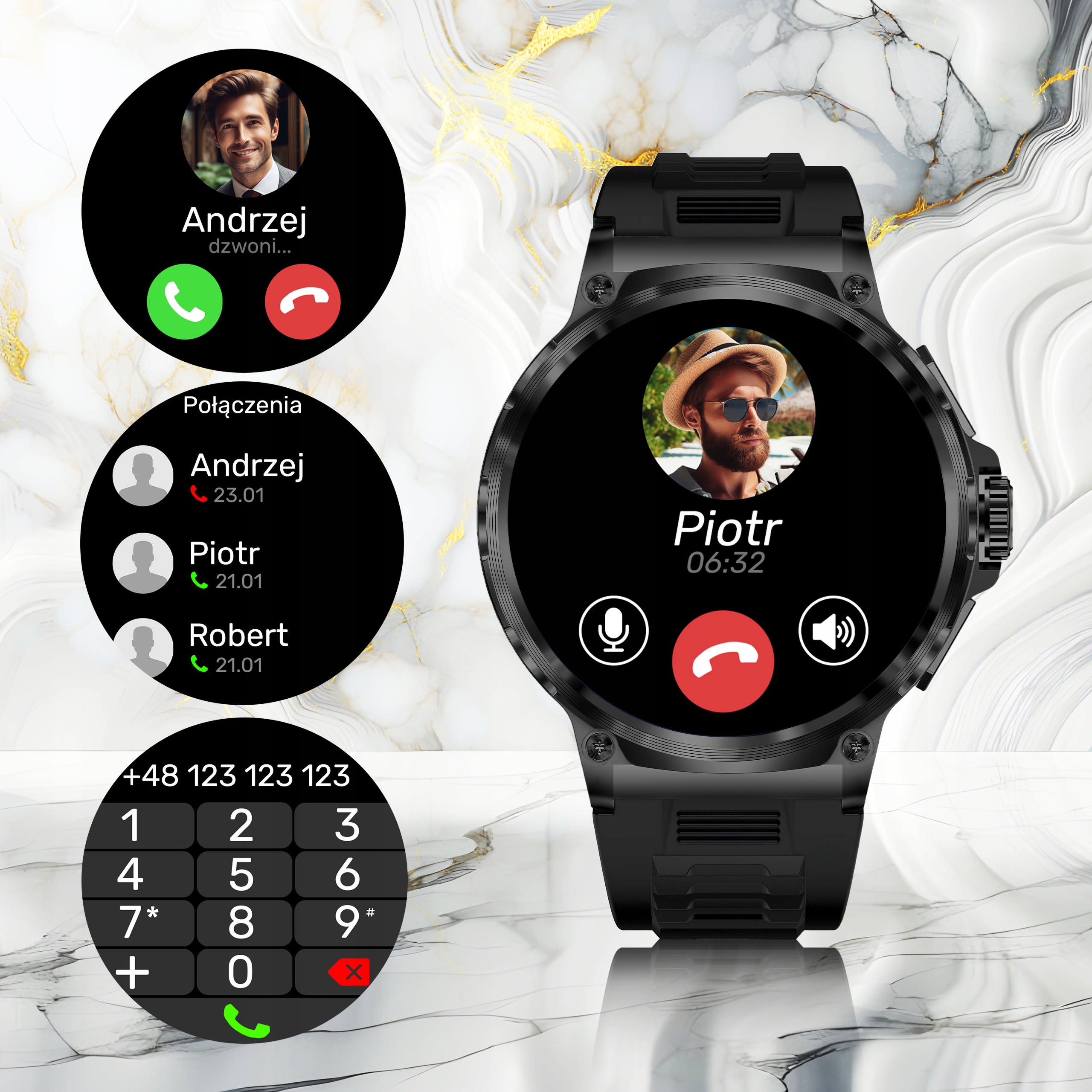 SMARTWATCH ZEGAREK MĘSKI MENU ROZMOWY POLSKIE SPORT PULS WATCH 710 mAh PL Rodzaj smartwatch