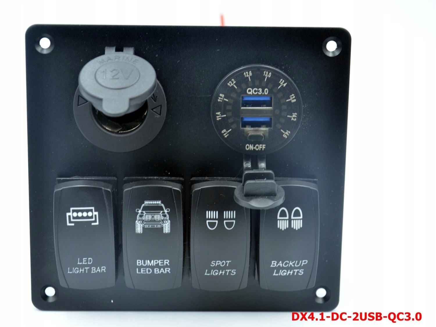 DX4.1-DC-2USB-QC3.0 - Панель управления 4pcs carling, 2x USB, вольтметр