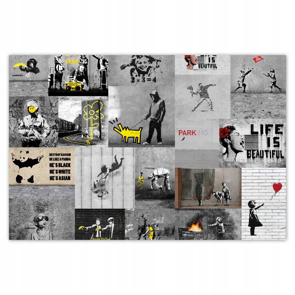 

Plakaty 60x40 Mix Kolaż Collage Banksy