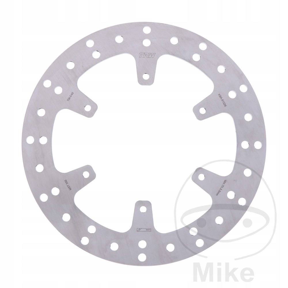 Brzdový kotúč zadný Trw MST350
