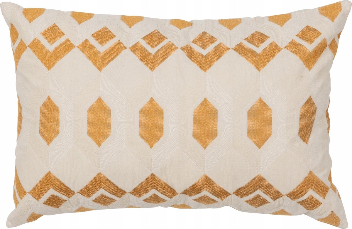 Westwing Dekoračný vankúš Geometry 40 x 60 cm s výšivkou, zamat