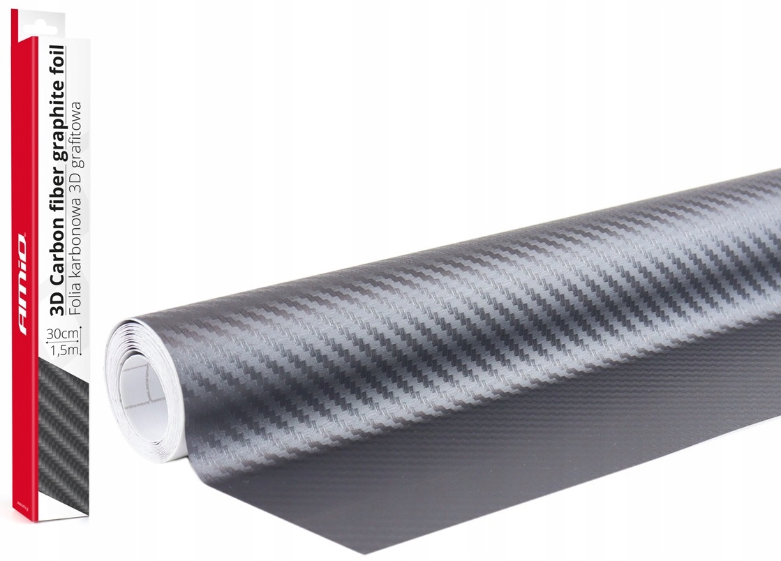 Folia grafit karbonowa carbon carbonowa 3D grafitowa 30cm x 150cm do auta