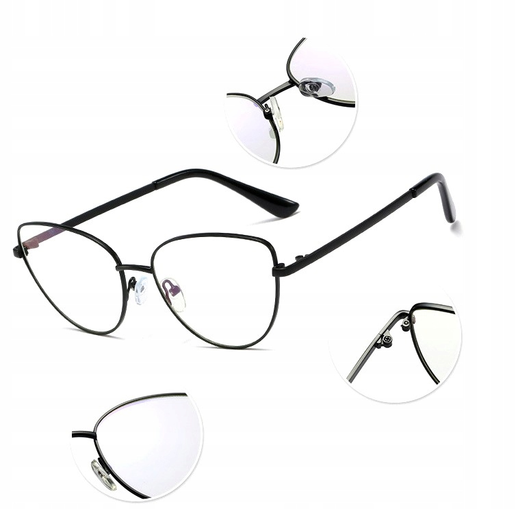 KOCIE Zerówki Okulary CAT ANTYREFLEKSEM komputera Płeć kobieta