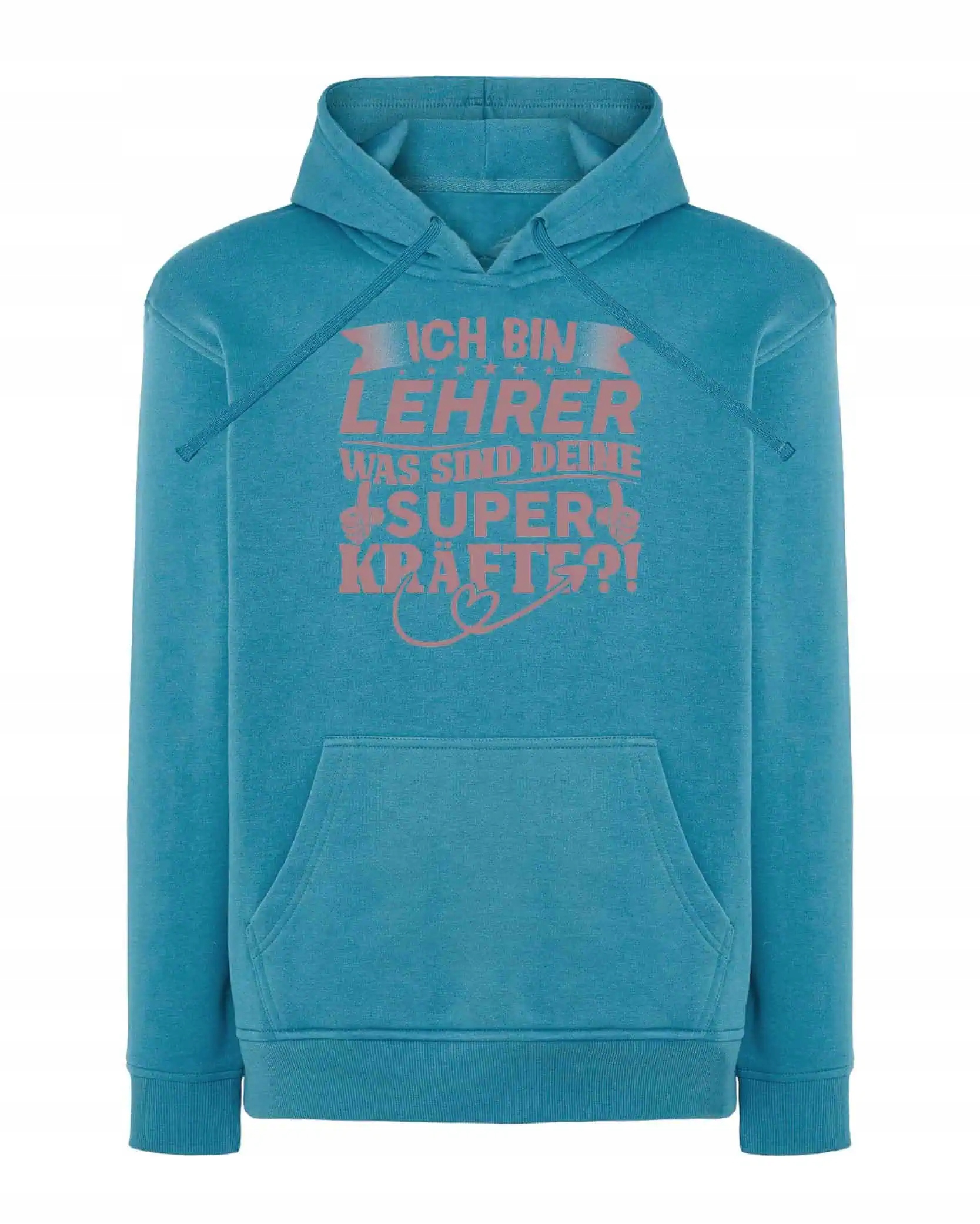 Mikina s kapucí Den učitelů Němčina Lehrer Modrá L