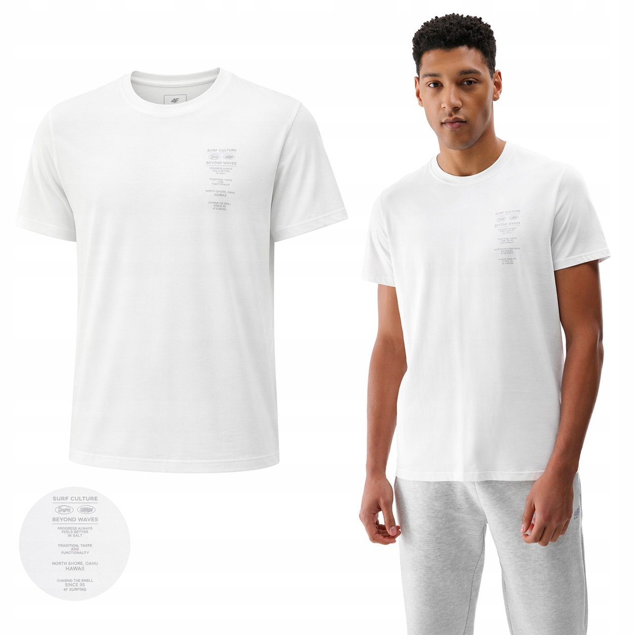 Koszulka Męska 4F Sportowa T-shirt Bawełna Na Co Dzień XXL