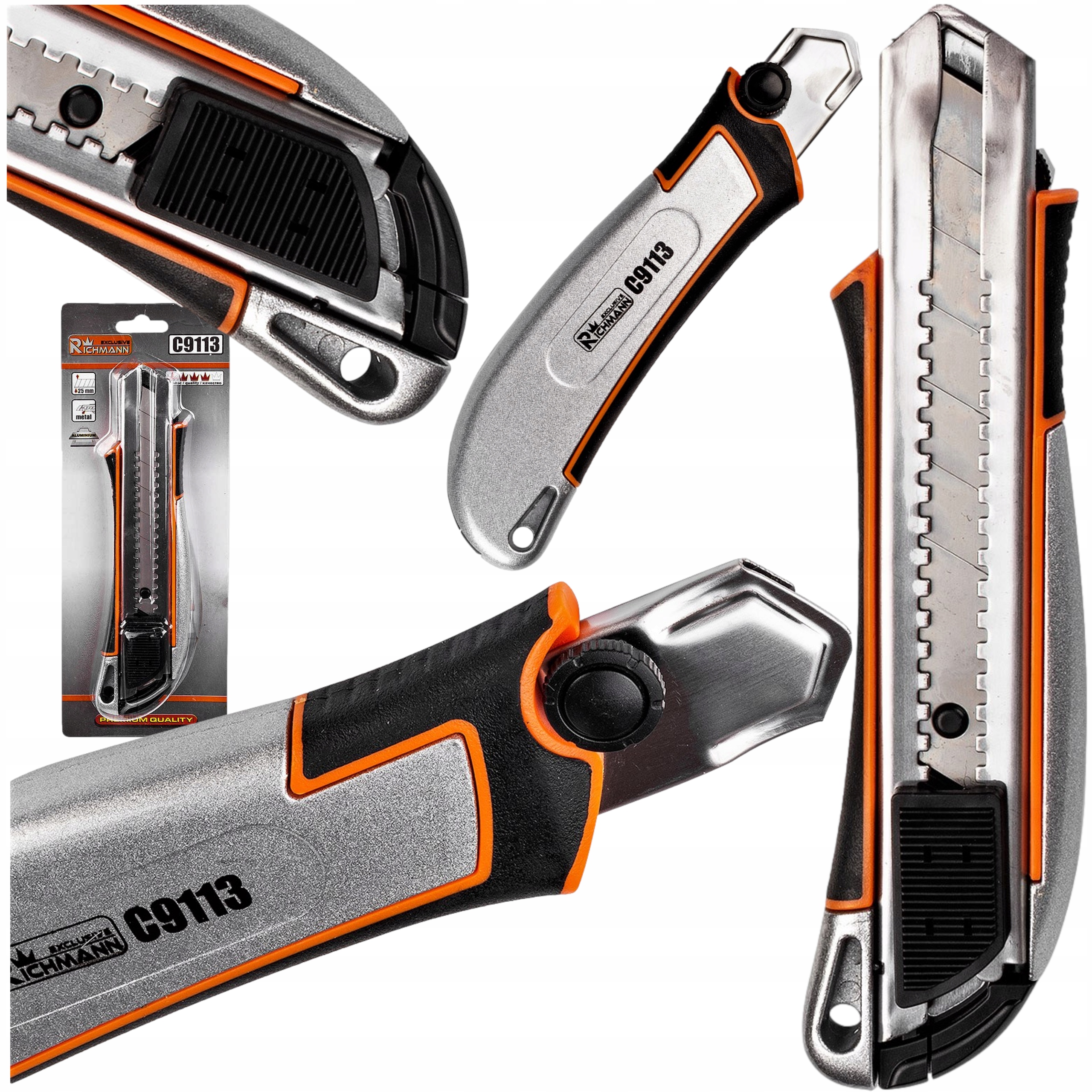 

Aluminiowy Nóż Do Tapet Uniwersalny 25MM C9113