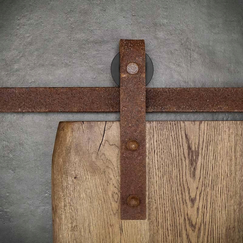 Prowadnica ścienna do drzwi jednoskrzydłowych postarzana rdzawa Old Rusty