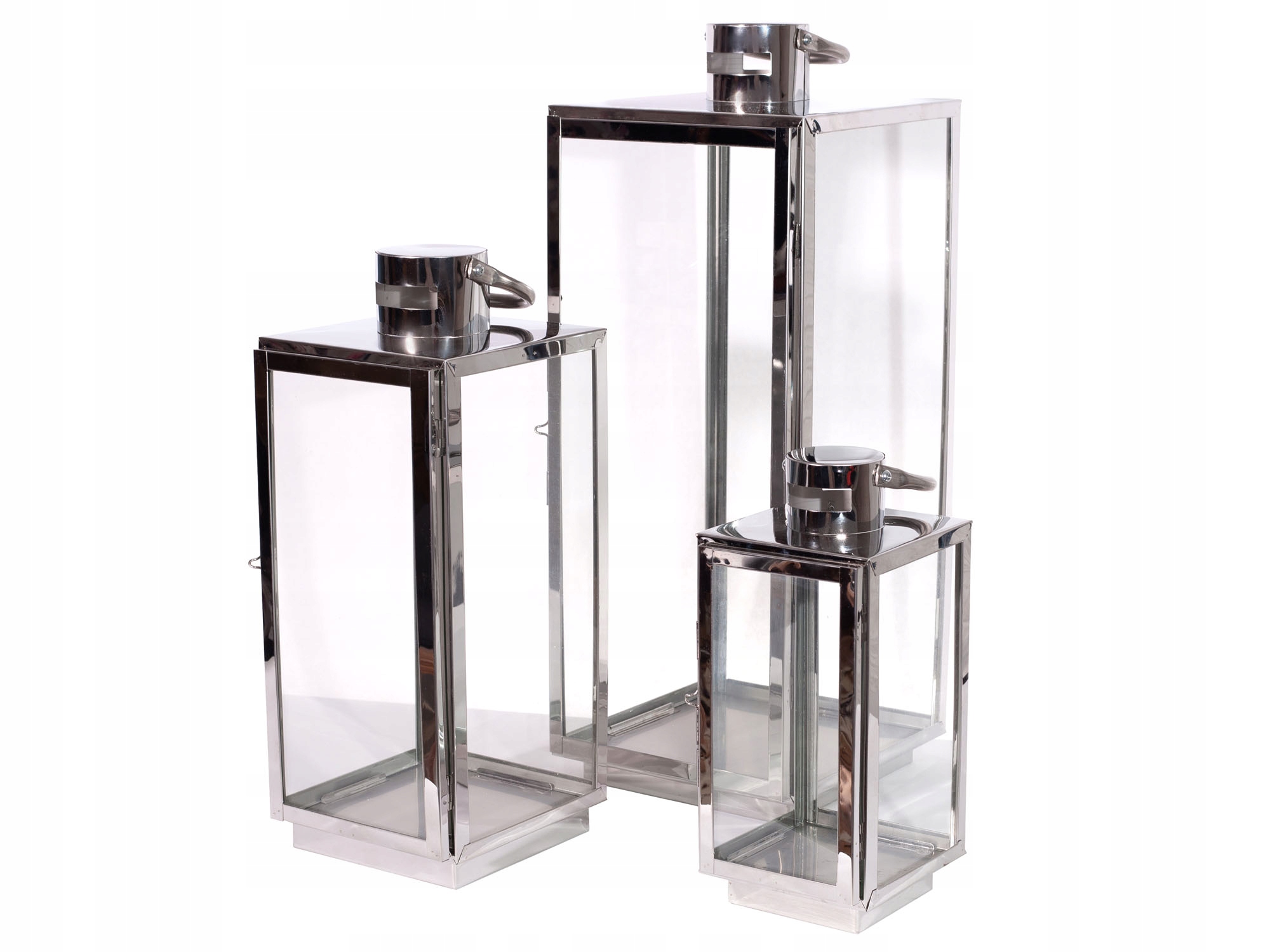 

Lampiony Świecznik Stal Glamour Chrom XXL 56 42 30