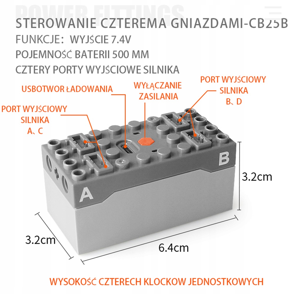 ZMBlock Technic Power Functions Zestaw Silników Kod producenta 28123881