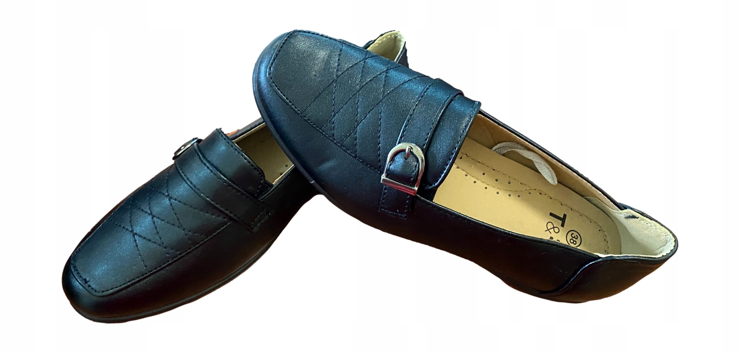 

Buty Damskie mokasyny wkładane Czarne *38