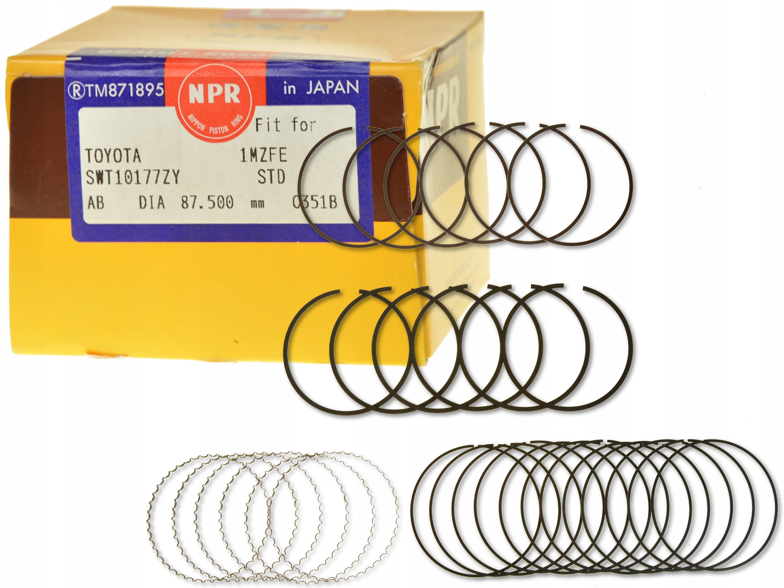 Kompletní Pístové Kroužky SWT10177ZYSTD Npr Toyota Lexus 3.0i 1MZ-FE