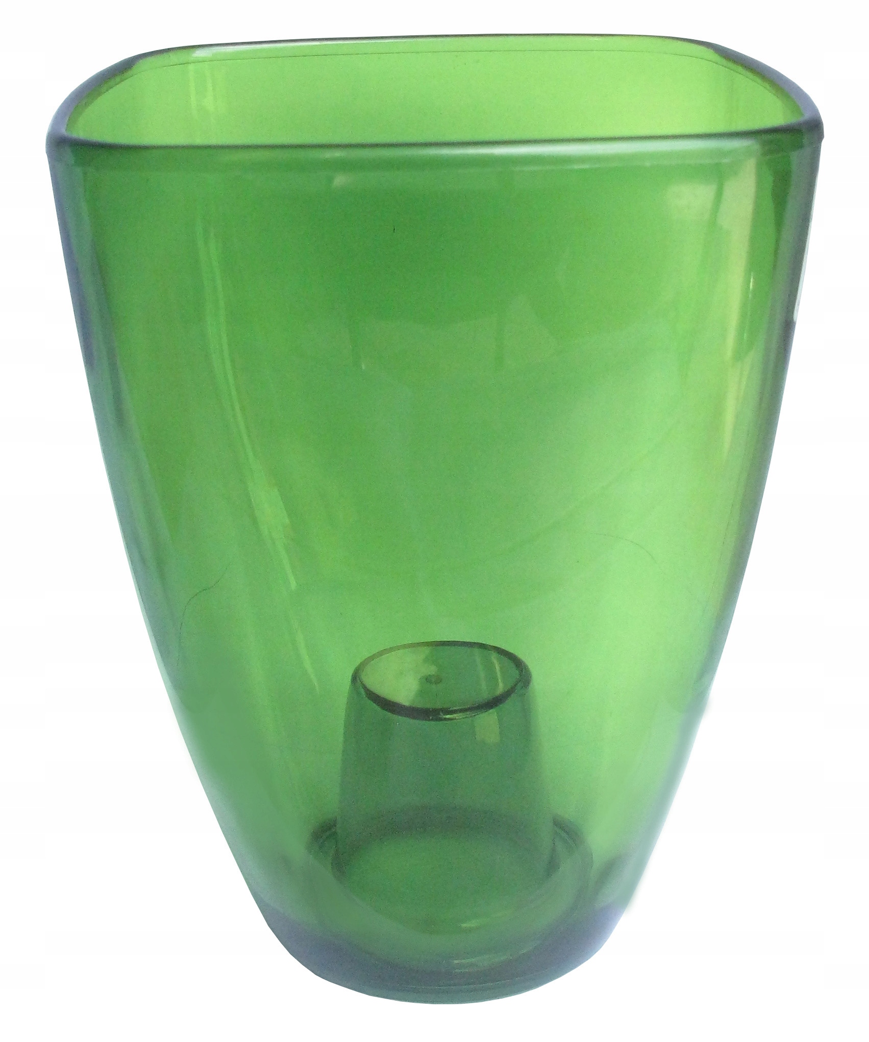 osłonka do storczyka 12 cm transparentna zielona — 2