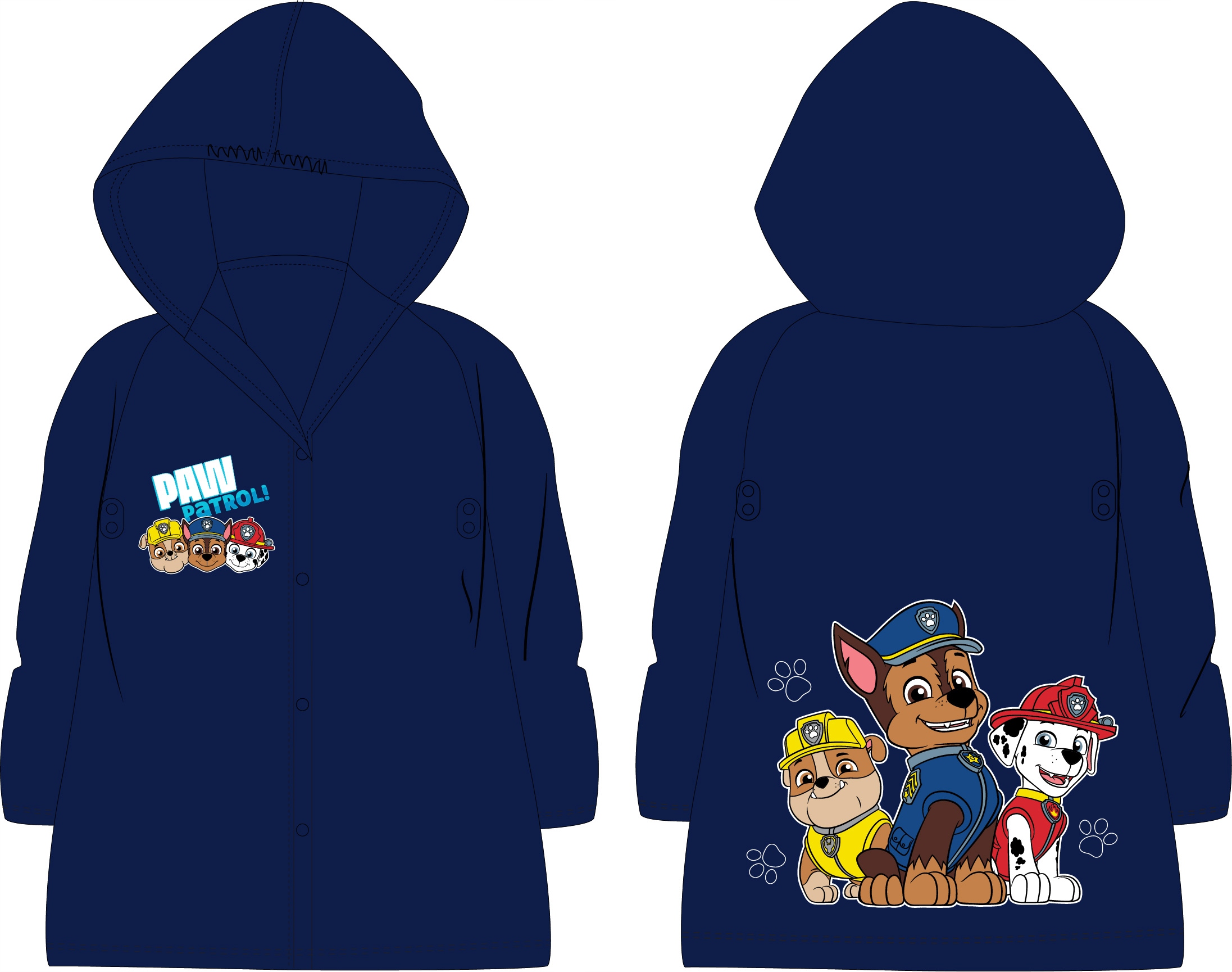 

Płaszcz Przeciwdeszczowy Psi Patrol Rubble 98/104