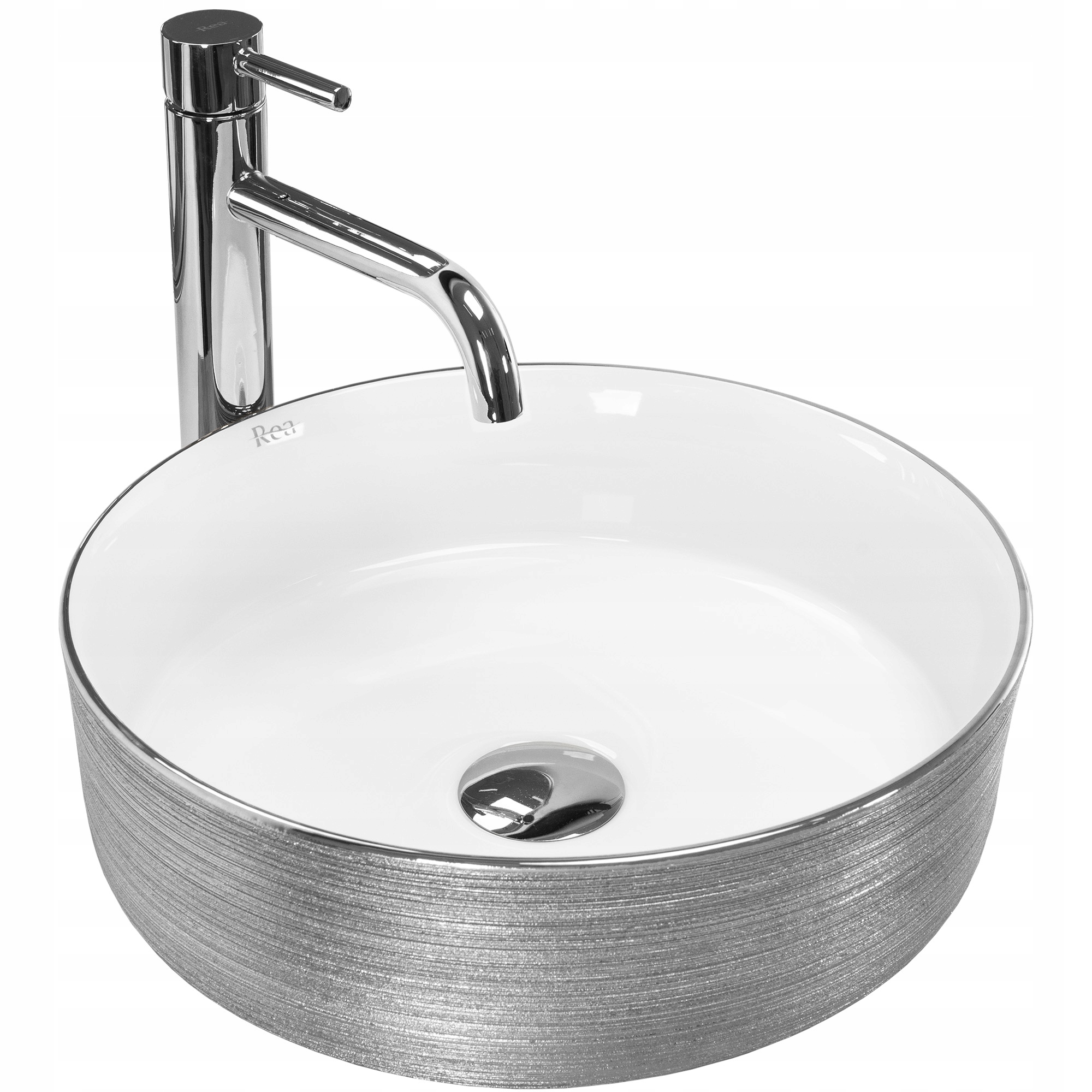 Umývadlová doska Sami Brush Silver Strieborná Rea