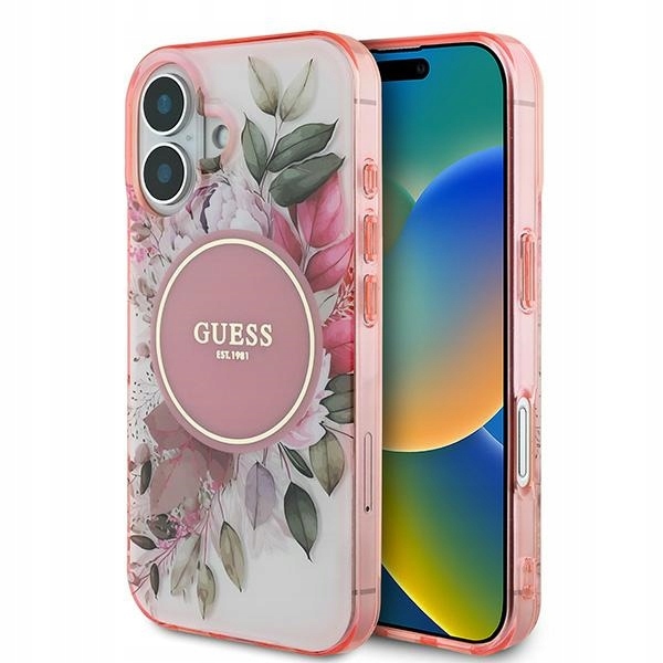Oryginalne etui Guess iPhone 16 Plus 6.7" różowy MagSafe pokrowiec plecki