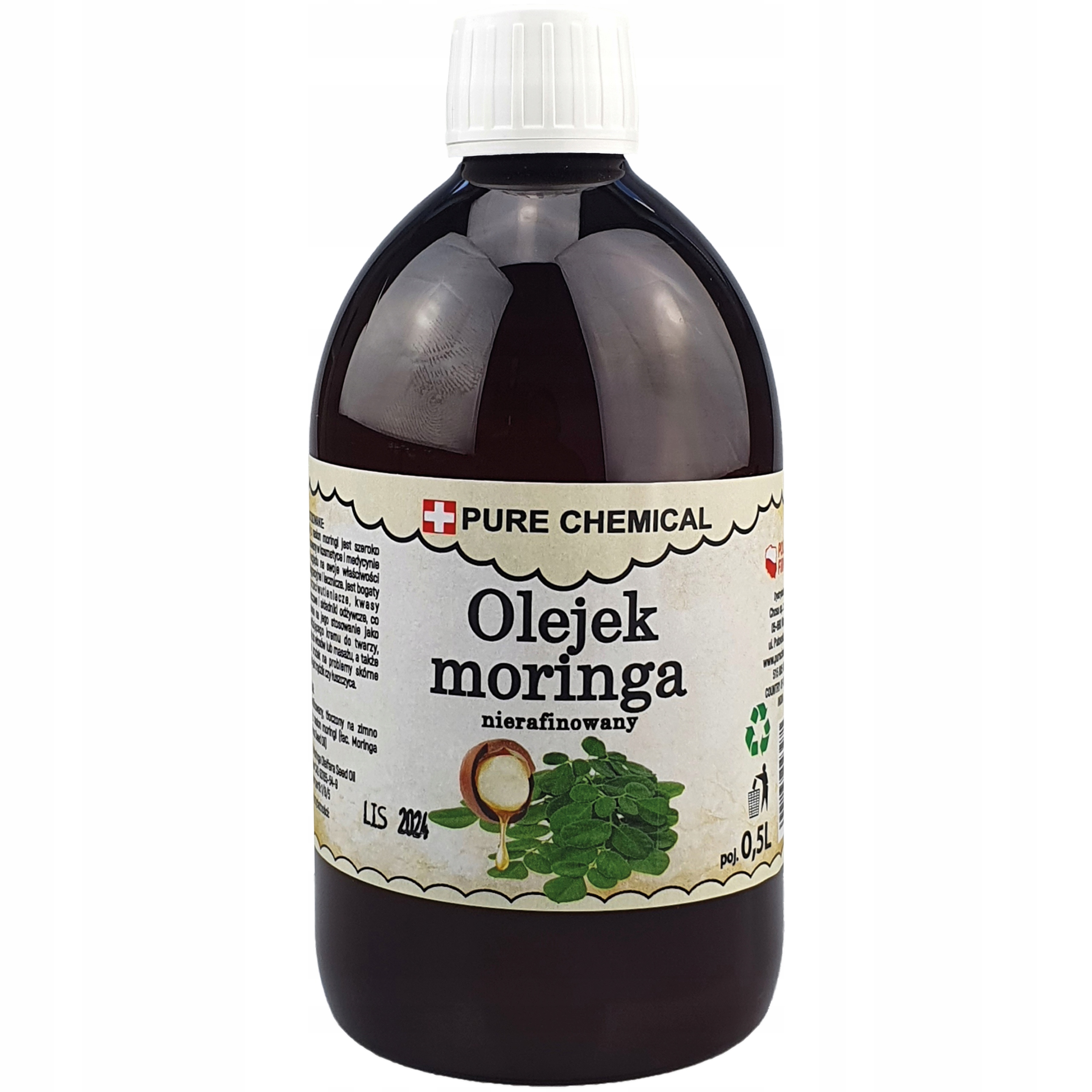 Moringa Olej Nerafinovaný Lisovaný Za Studena 0,5 l