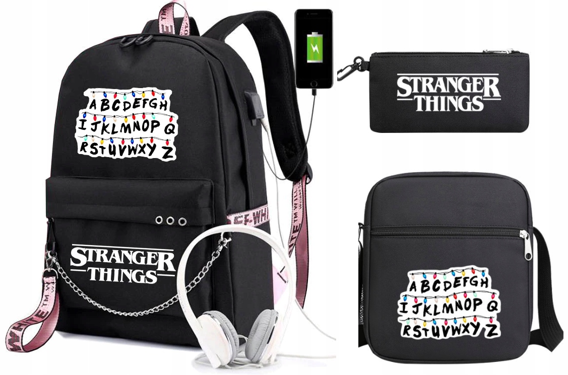 

Stranger Things Eleven Plecak Szkolny Usb Kłódka