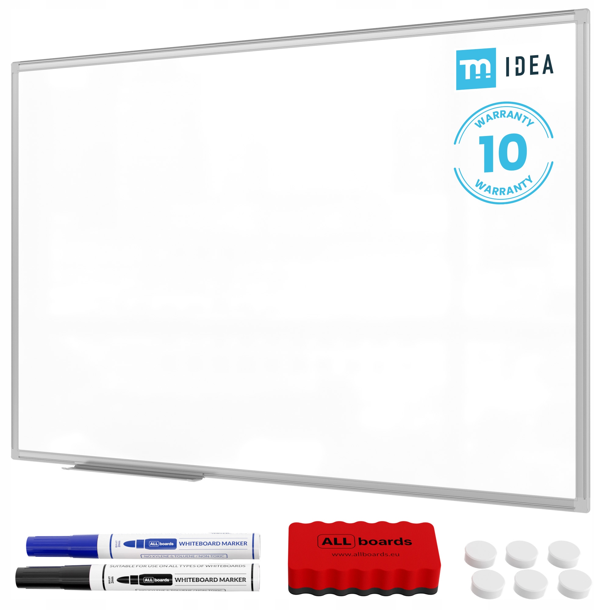 Tablica magnetyczna suchościeralna biała 120x80 cm rama aluminiowa Tm Idea