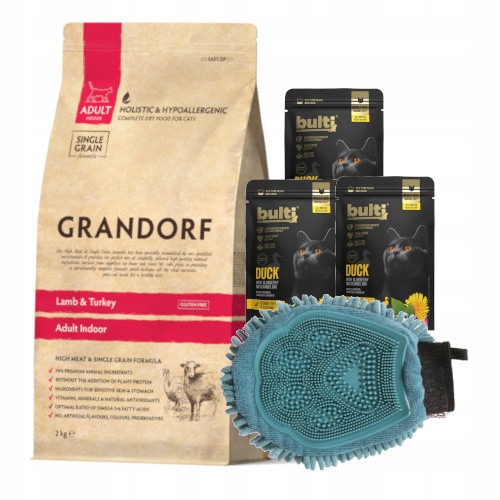 GRANDORF - CAT - Lamb & Turkey - Adult Indoor 2KG + GRATIS