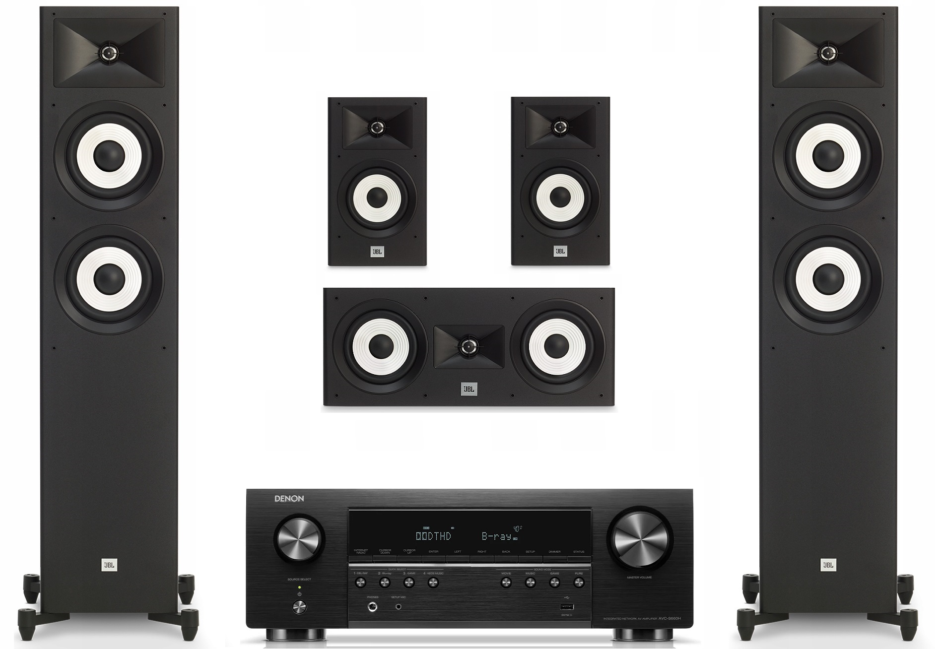 JBL STAGE A180 A120 A125C + DENON AVC-S660H = 5.0