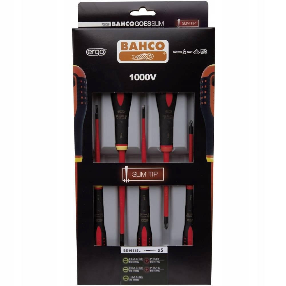 

Zestaw wkrętaków Bahco Ergo BE-9881SL, 5 szt.