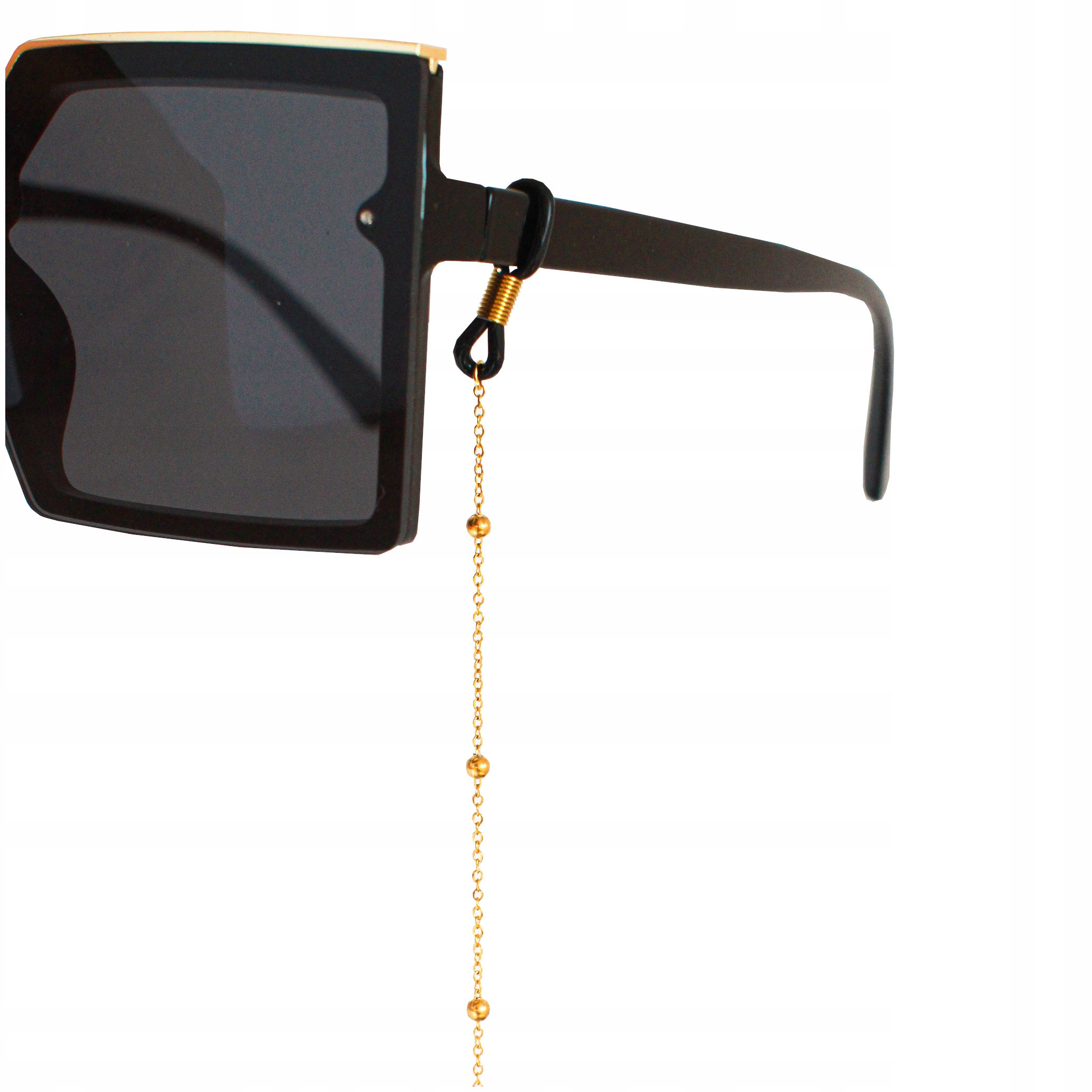 

łańcuszek do okularów złoty koraliki ze stali 316L