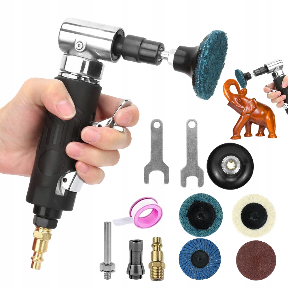 Silná Lešticí Pneumatická Bruska Sada Příslušenství