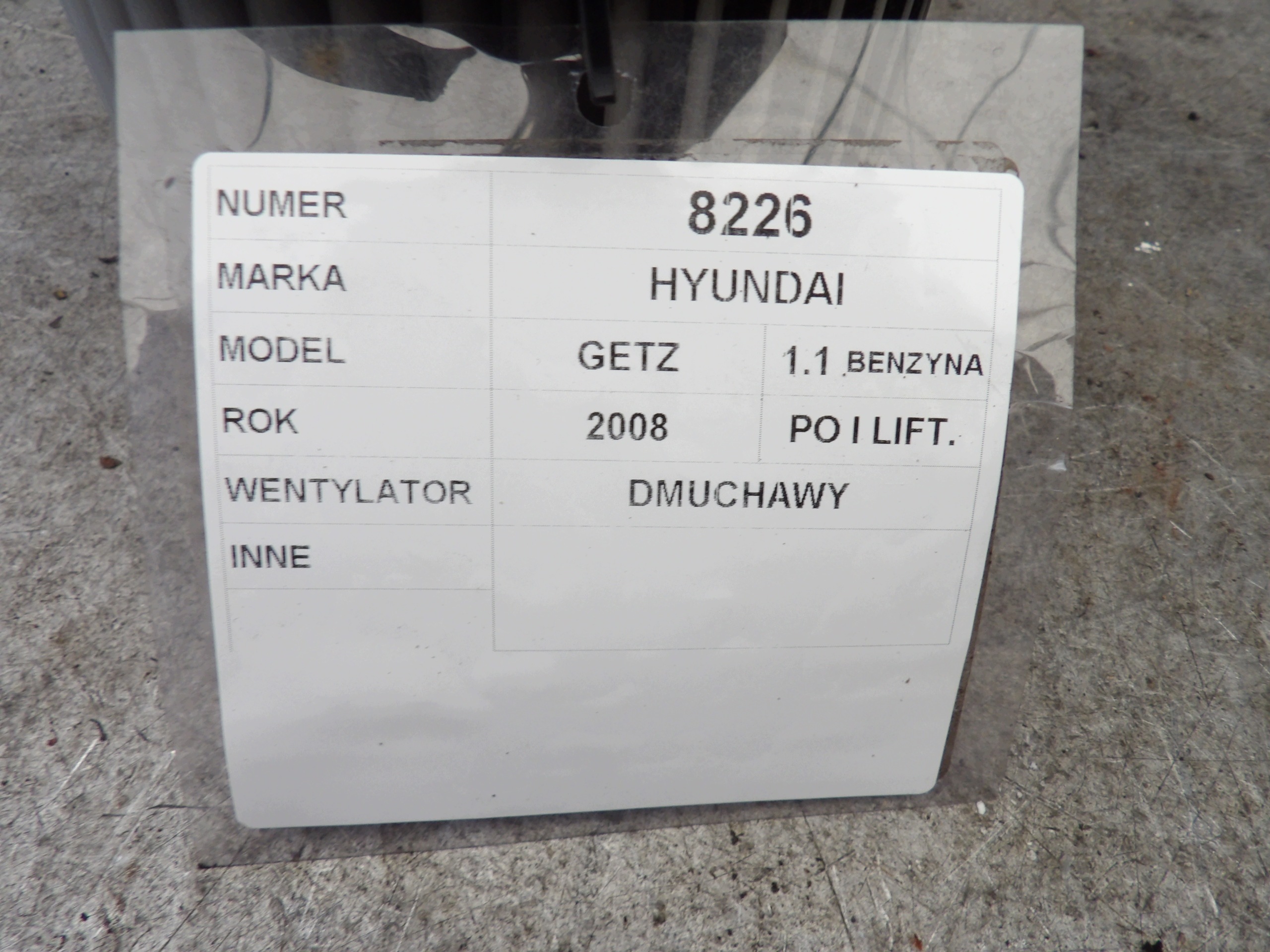 Hyundai Getz 1,1 ventilátor topení