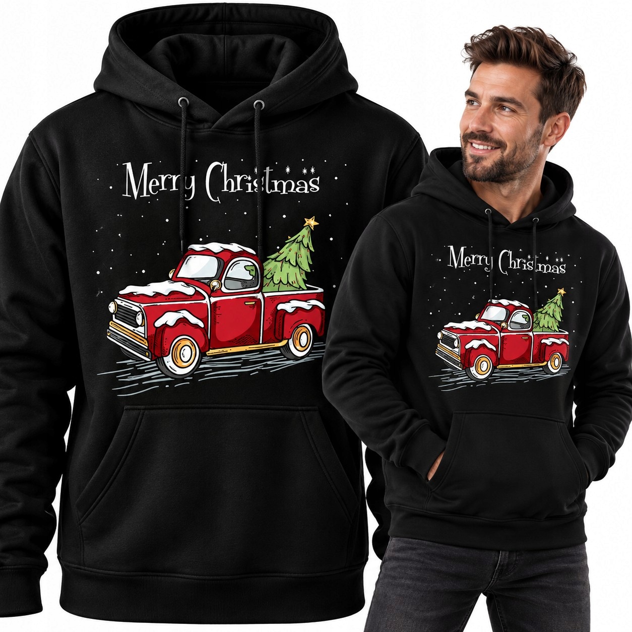 Mikina s kapucí Merry Christmas 1 vel. XL