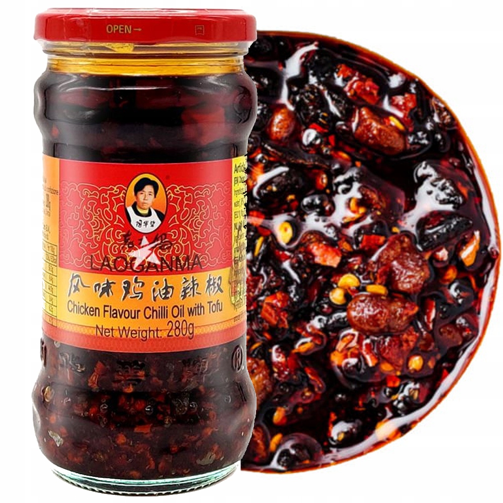 

Olej Chilli Kurczakowy z Tofu Ostry 280g Laoganma