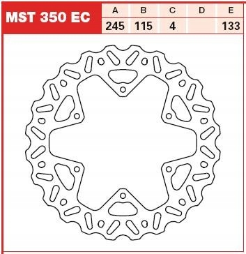 Zadný brzdový kotúč Trw MST350EC