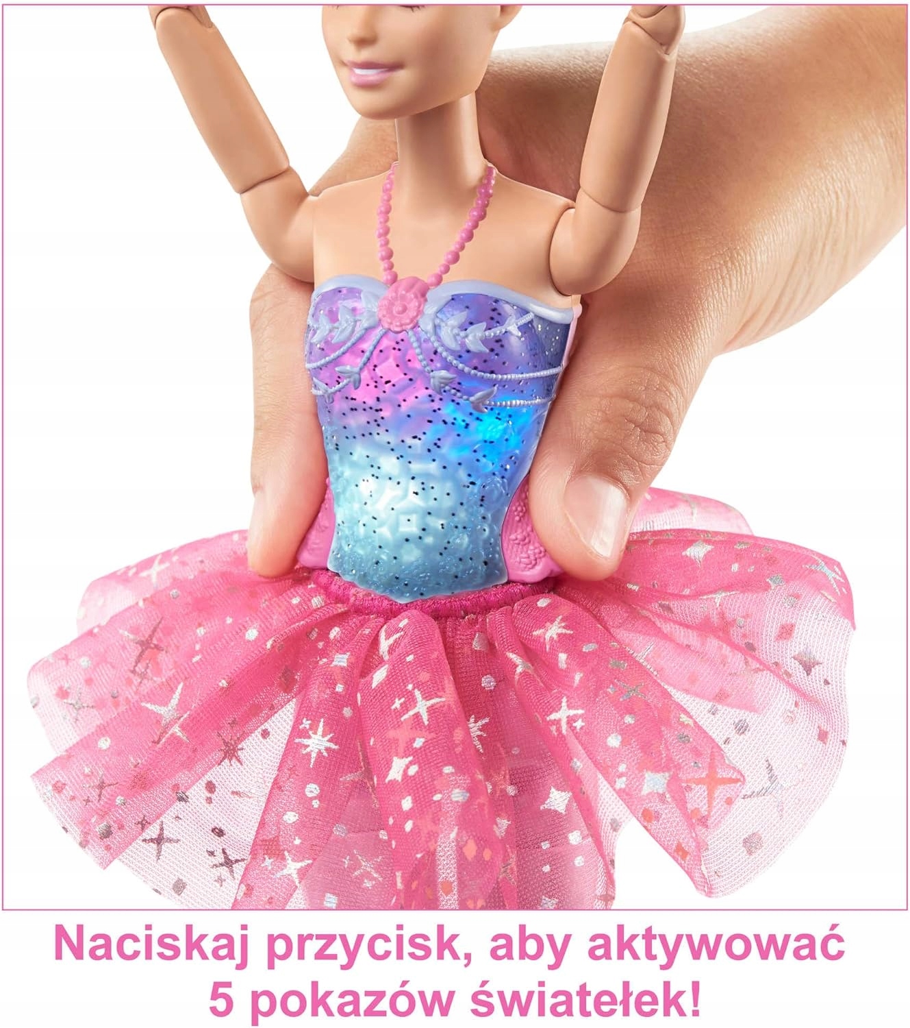 Lalka Barbie Baletnica magiczne światełka świecąca Balerina HLC25 Kod producenta HLC25