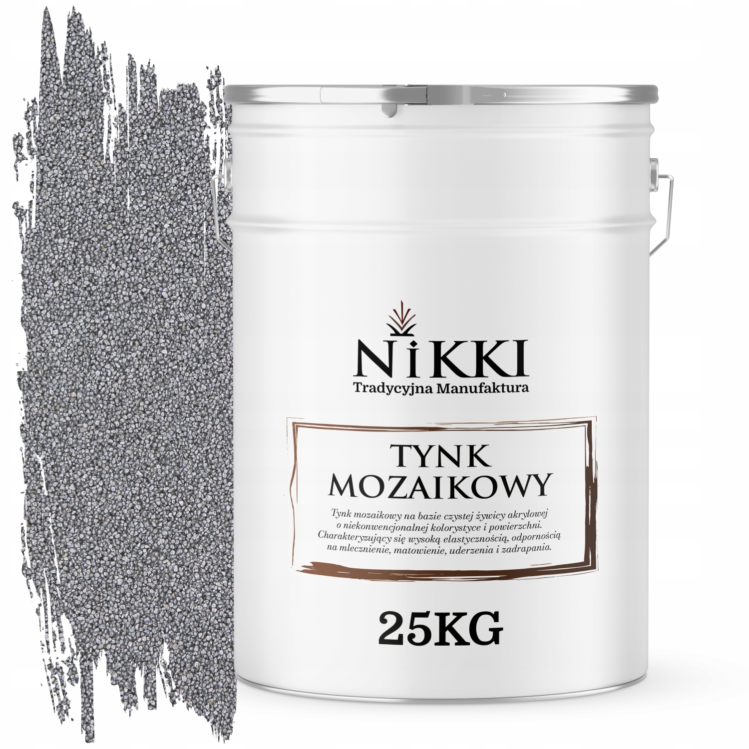 Mozaiková Omietka Živicová 25 Kg Vonkajšia Strieborná M11 Ozdobná