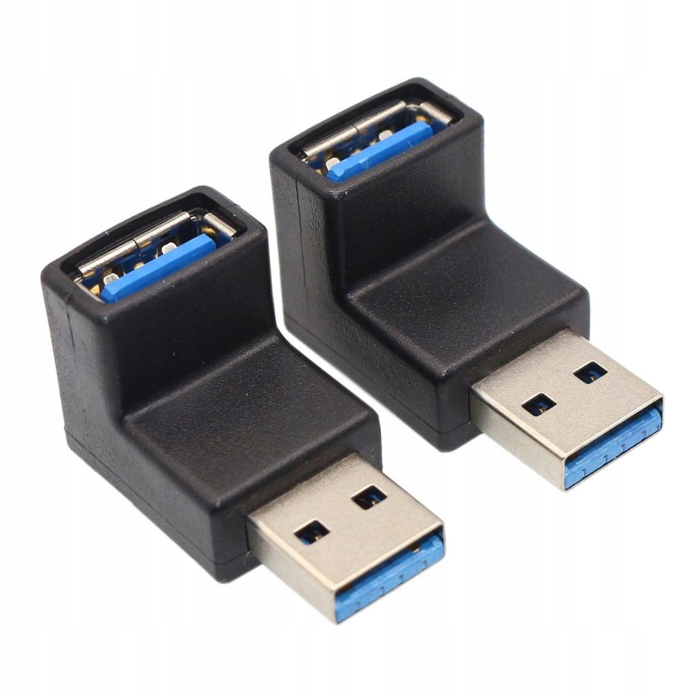 2pcs USB3.0 AM to AF L Shape Converter Adapter USB