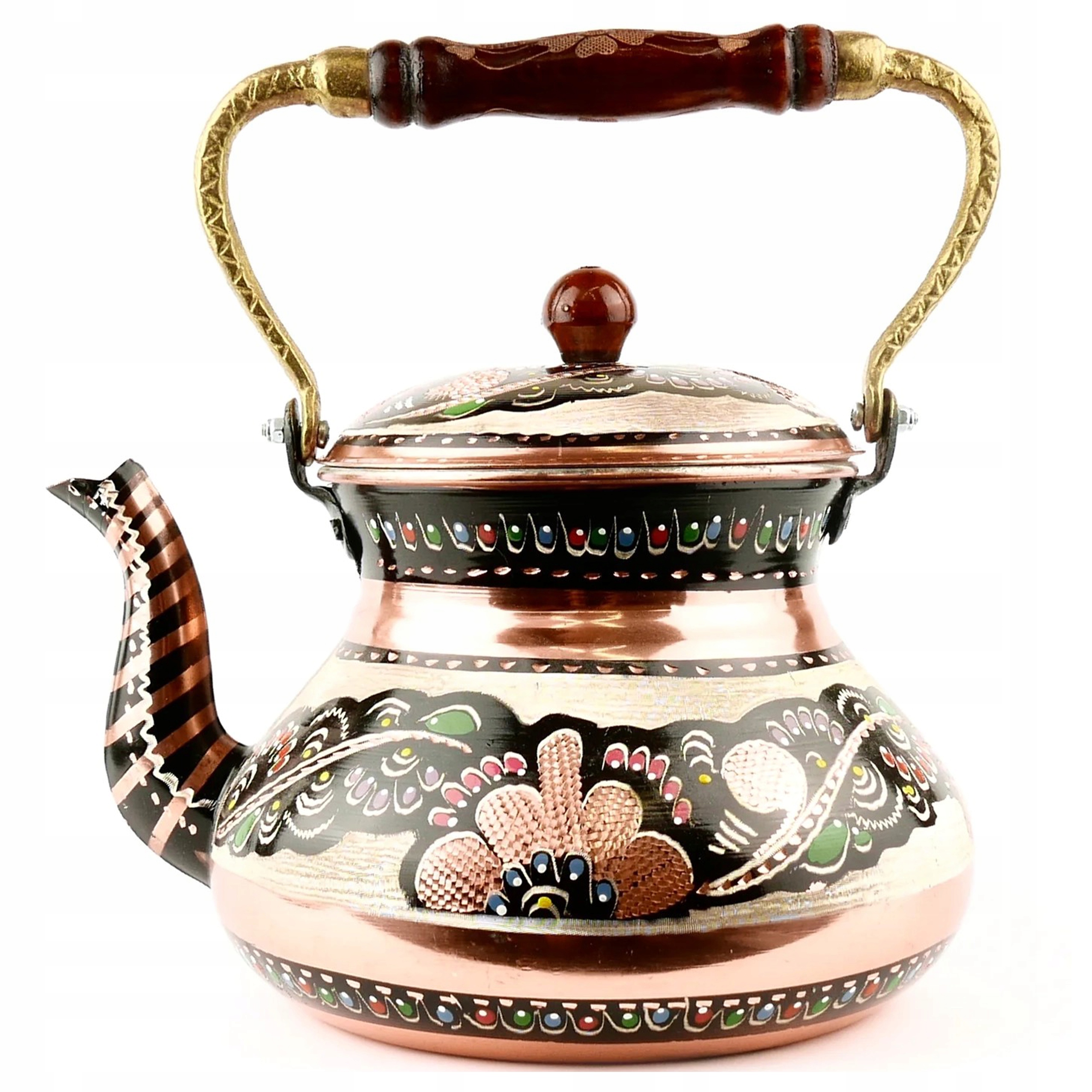 Turecká Medená Kanvica Ručne Zdobená, Elegantná, Prémiová Kvalita, Krásna