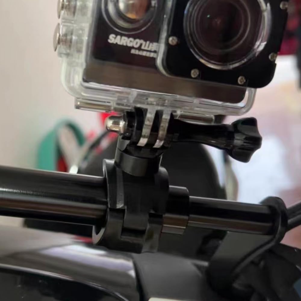 GOPRO Uchwyt Rowerowy Motocyklowy Do Kamer Sportowych Czarny — miniatura 3