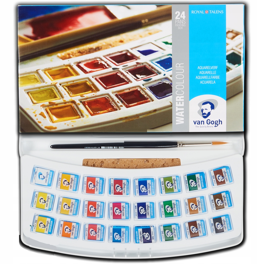 Akvarijní barvy Van Gogh 24x10ml v kostkách