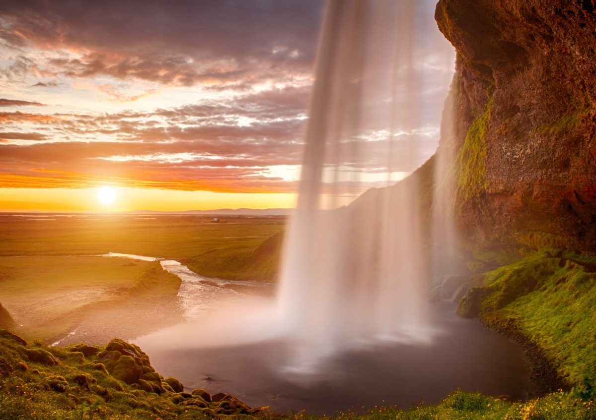 

Fototapeta Flizelinowa Wodospad Islandia 208x146