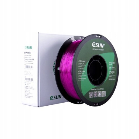 

eSun TPU-95A Transparentny Fioletowy 1.75mm