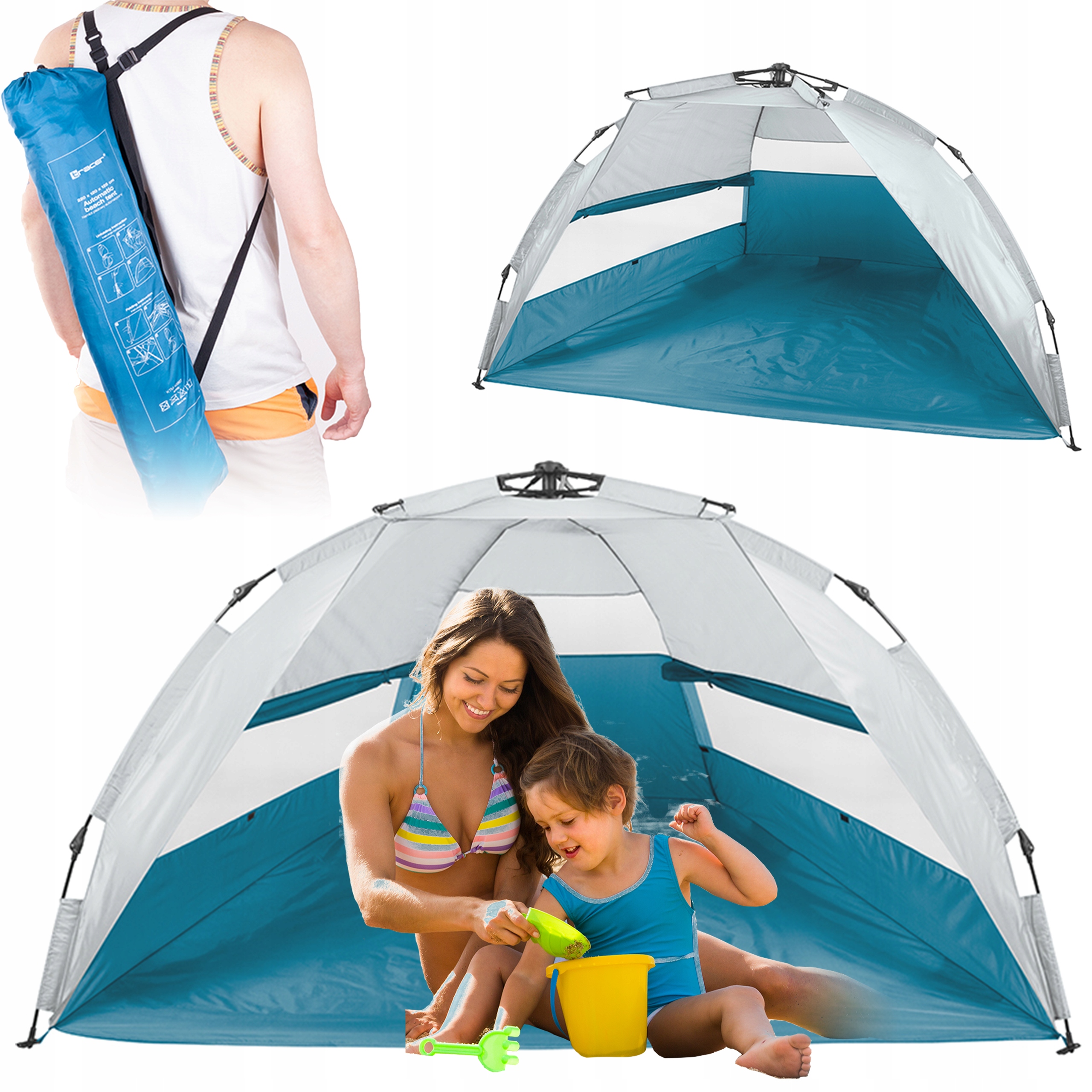 Stan Plážový Paraván Samorozkládací Na Pláž Zahrada Bazén Pouzdro