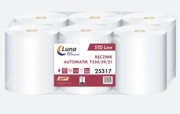 Systémový papírový ručník Automatic H1 100% celulóza Luna 250 m 6 ks