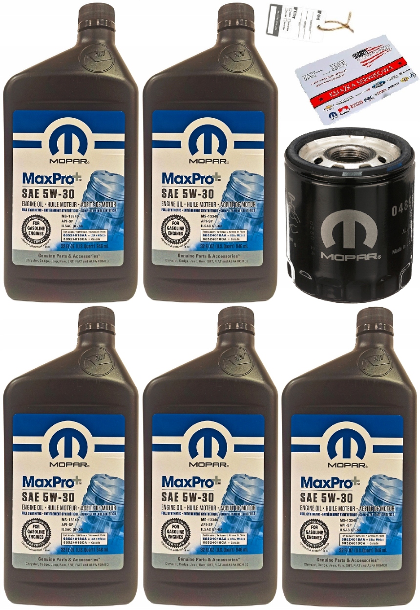 MOPAR 5W30 + FILTR JEEP CHEROKEE 2,0 19-21