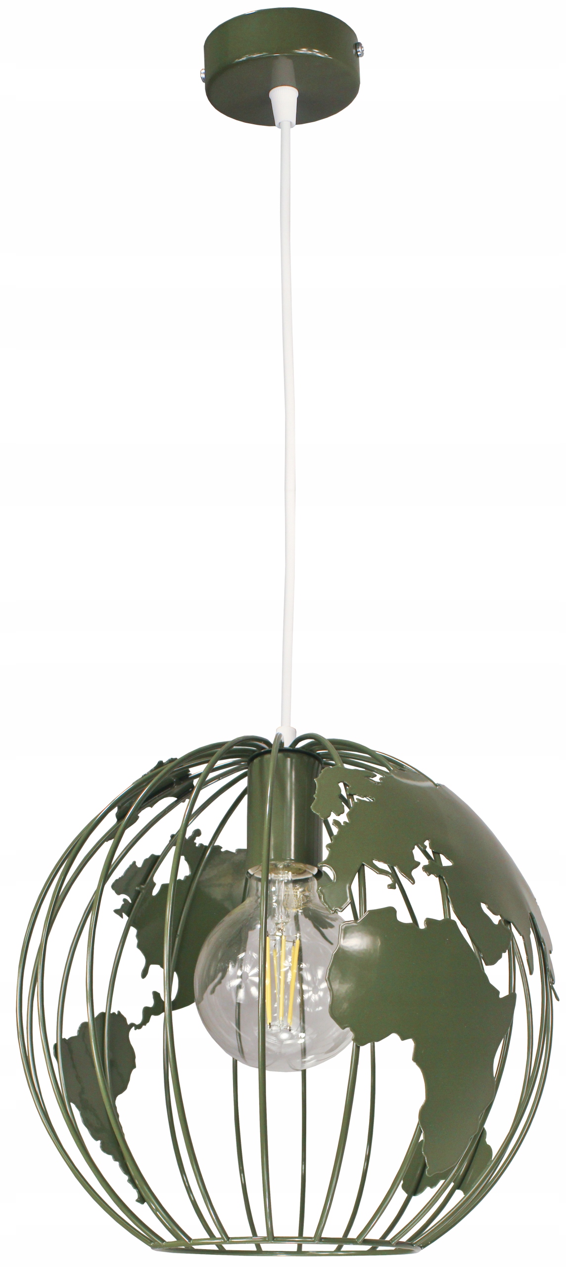 

Żyrandol Lampa Wisząca Globus Kula Oliwka Led