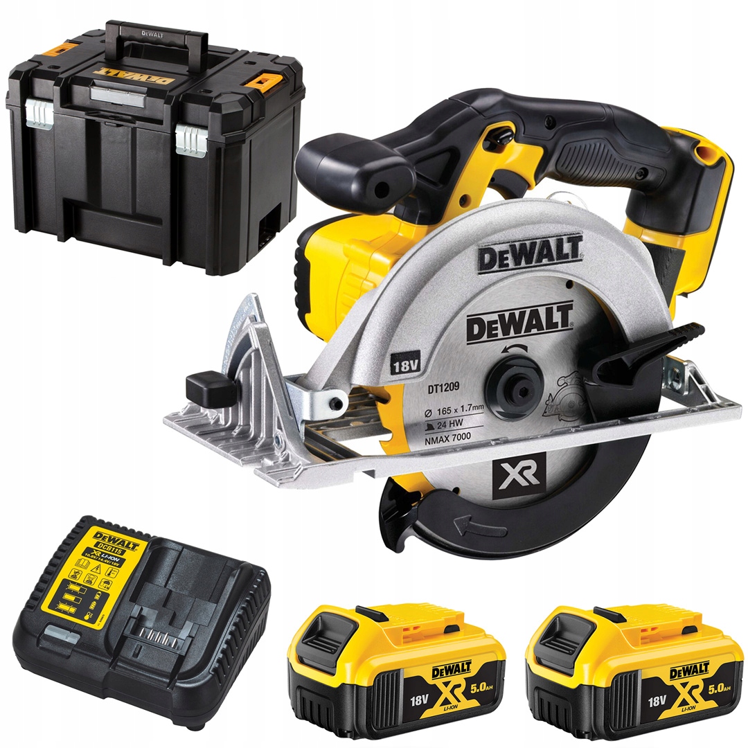 

Pilarka tarczowa 165mm 18V 2x5Ah DeWALT DCS391P2